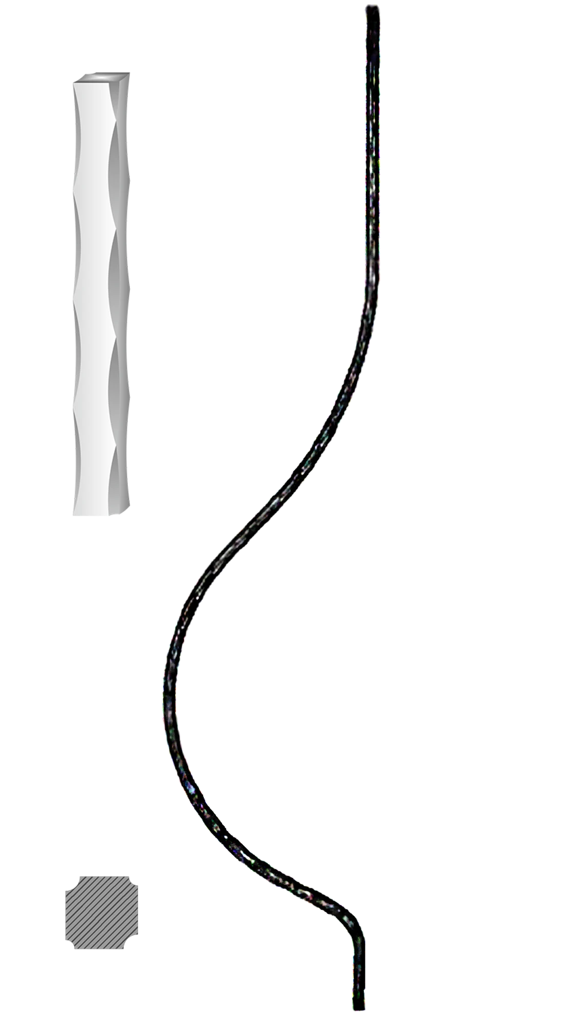 Tyč 12 x 12 mm, 1000 x 210 mm