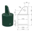 Plastová krytka, ø 55,5 x 92,1 mm, tvrdený plast PA