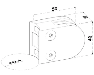 DOPRODEJ! svorka na trubku ø 42,4 mm, sklo 6–10,76 mm - slide 1