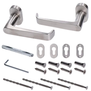 Kľučka vrátane dolnej rozety, L = 124 mm, brúsená AISI 304 - slide 1