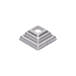 Krytka plechová 44 x 44 x 20 mm, diera 14 x 14 mm, výlisok