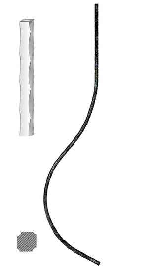 Tyč 12 x 12 mm, 900 x 210 mm - slide 1