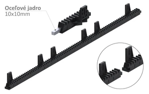 Hrebeň nylon - kov 28 x 20 x 1017 mm, max do 700 kg - slide 0