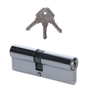 Cylindrická vložka EURO 30/50 mm, niklová, 3 kľúče - slide 0