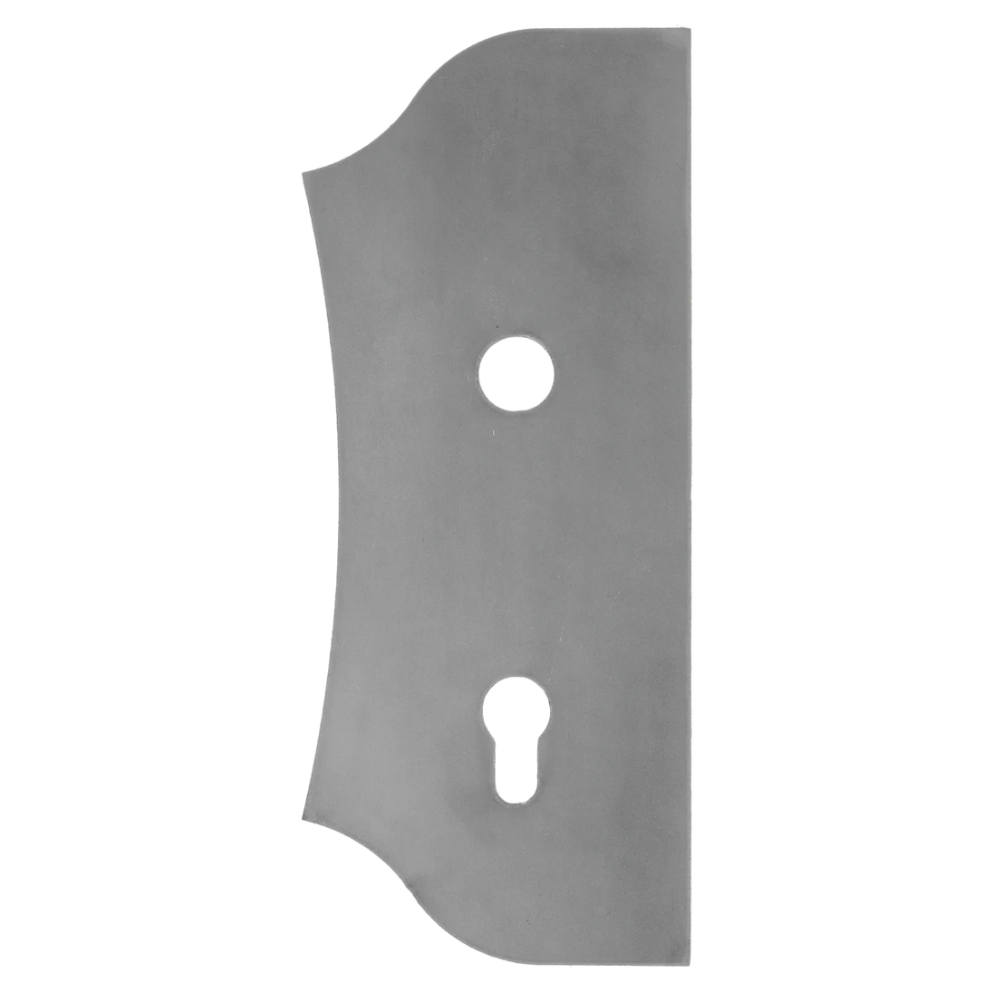 Štít 250x104x3mm s otvory, otvor pro kliku ø 19,5mm, hladký, oboustranný (levý i pravý), pro zámek ZM90/80