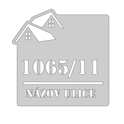 Domové číslo, vzor 001, materiál: hliník