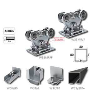 Samonos do 400 kg/5 m, profil 80 x 80 x 5 mm, Fe - slide 1