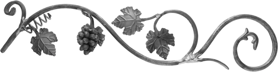 DO VYPRODÁNÍ ZÁSOB - Kovářský ornament H160 mm, L800 mm, ø14 mm