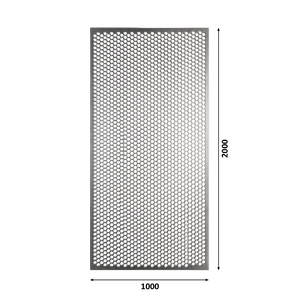 Dierovaný plech Zn 1000 x 2000 x 1,5 mm, šesťhranné otvory - slide 0
