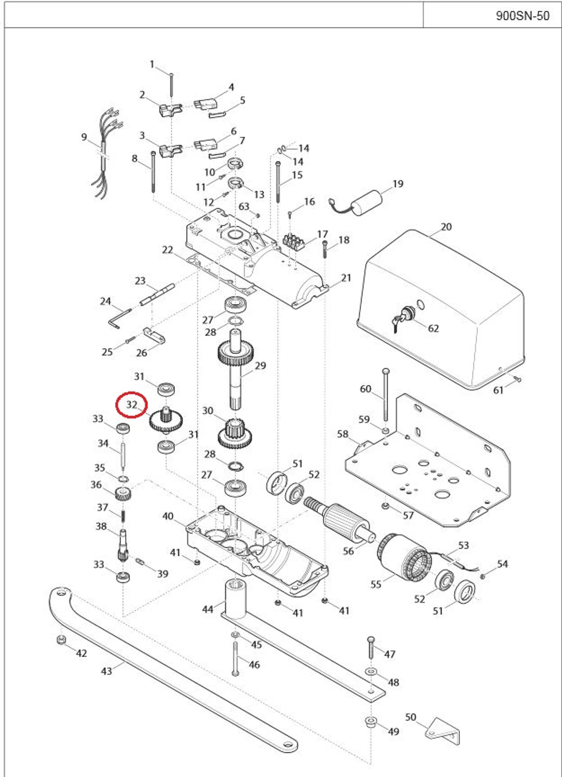 999ACD69Z44 ozubené kolo převodovky pro Mewa3