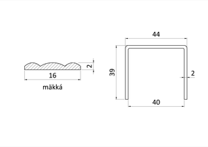 Spona mäkká 40 mm - slide 1