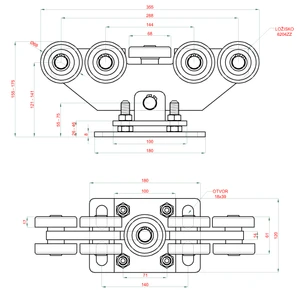 Samonos do 500 kg, profil 80 x 80 x 6000 mm, Zn - slide 2