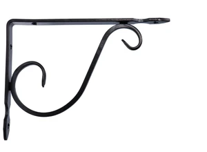 Konzola 205 x 150 mm, materiál 20 x 4 mm, oceľ, čierna farba - slide 0