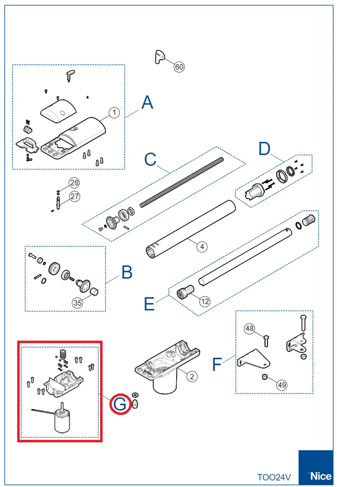 SPMTG08200 motorček pre pohon TOO3024