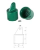D-42.4mm,C-54.8mm,H-54.8mm,h-54.8mm,Tvrdený plast PA, Krytka na plotové stĺpiky, okrúhlá