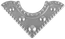 Ornament plechový 175 x 175 x 1 mm
