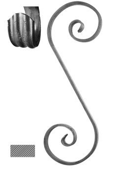 Esko 380 x 120 mm, 12 x 6 mm, hladké, široké rozkutie