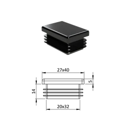 Krytka plastová 27 x 40 mm