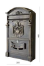 Schránka poštová, 255 x 405 x 90 mm, zlatá patina