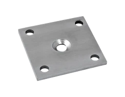 Kotevní deska 92 x 92 mm na dřevěný sloup, broušená AISI 304