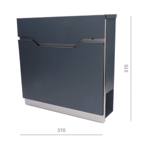 Poštová schránka, max. formát listu A4, AISI 410/RAL 7016 - slide 1