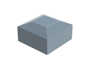 Vnější krytka 50 x 50 mm, plastová PE, šedá - slide 1