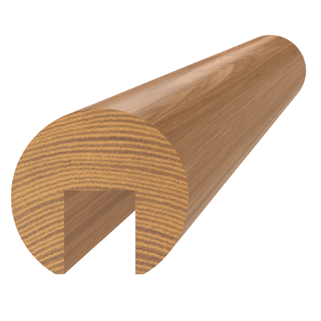 Dřevěný profil ø 42 x 3000 mm (17 x 20 mm), broušený dub