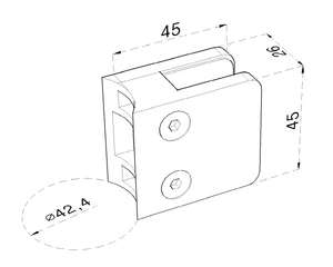 Svorka na trubku ø 42,4 mm, sklo 6 - 10,76 mm, AISI 304 - slide 1