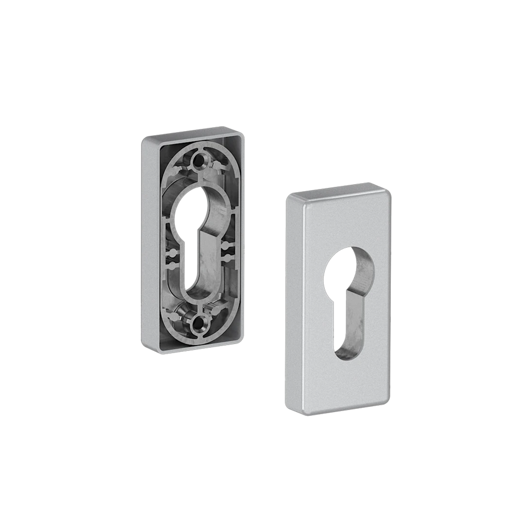 Hliníková rozeta pro cylindrickou vložku, stříbrná