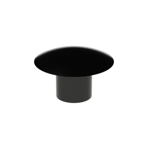 Vnitřní krytka kulatá ø 13 mm, otvor ø 9 mm, černá, plast - slide 1