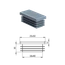 Krytka plastová 25 x 50 mm