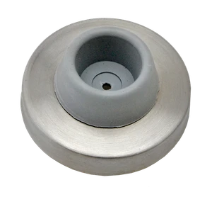 Doraz dverí s gumou ø 57 mm, brúsená nerez AISI 304 - slide 0