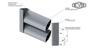 Poškodený Al profil 100 x 24,5 x 6000 mm, bez povrchovej úpravy - slide 6