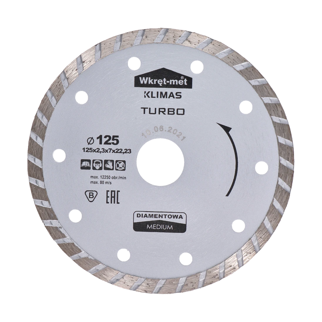 Turbo diamantový kotúč 125 x 2,3 x 22 mm