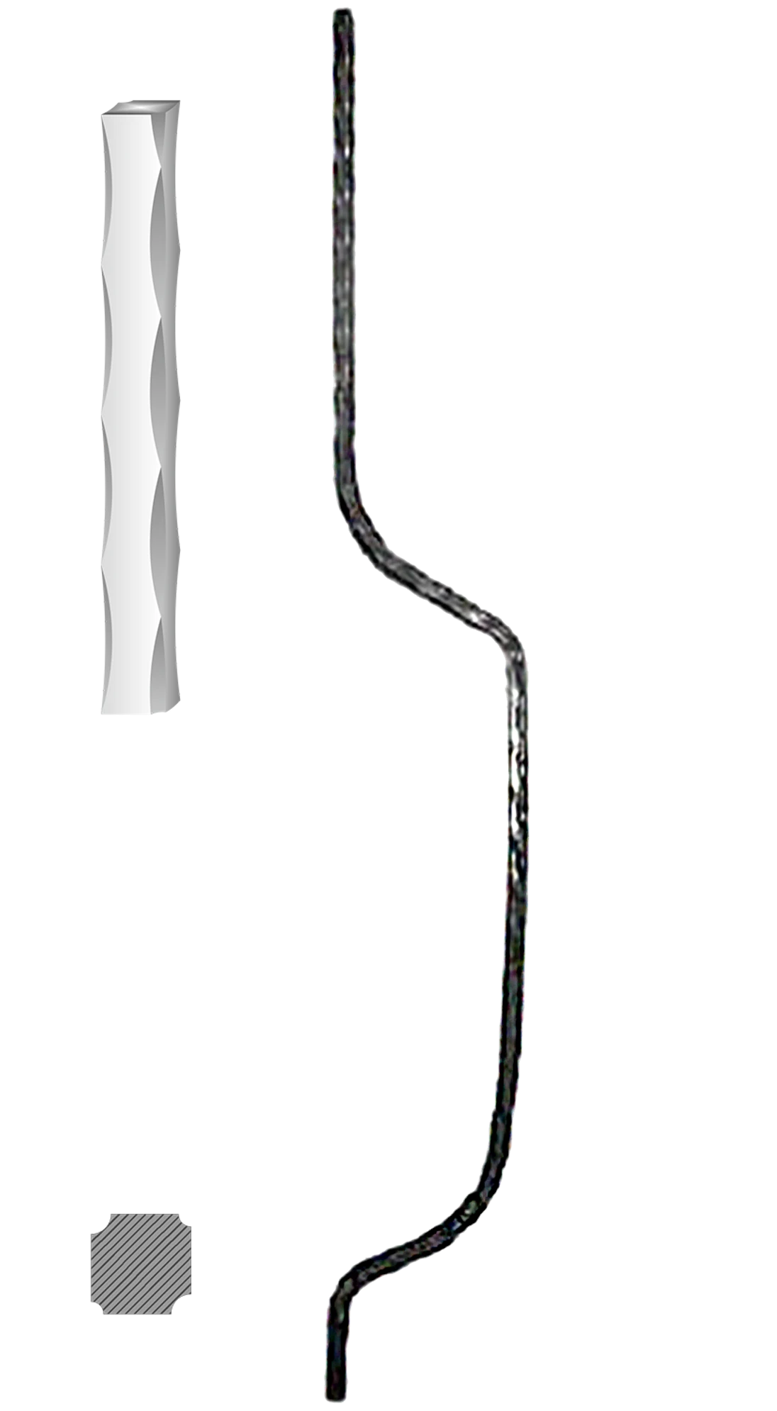 Tyč 12 x 12 mm, 130 x 1000 mm