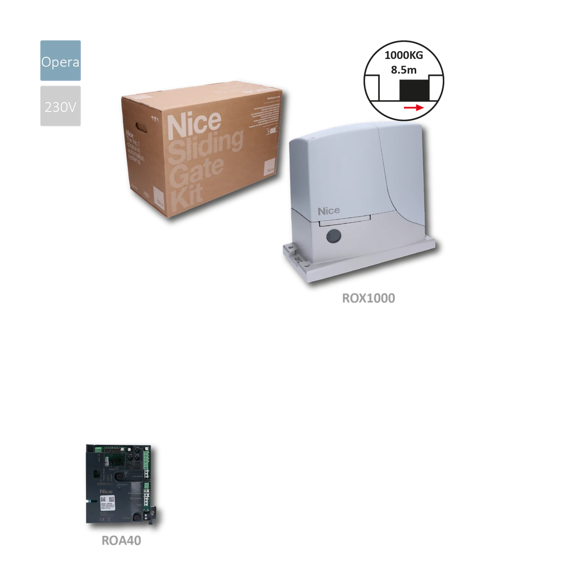 ROX1000 sada pre posuvnú bránu do 1000 kg