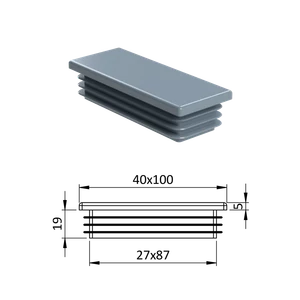 Krytka plastová 40 x 100 mm - slide 0