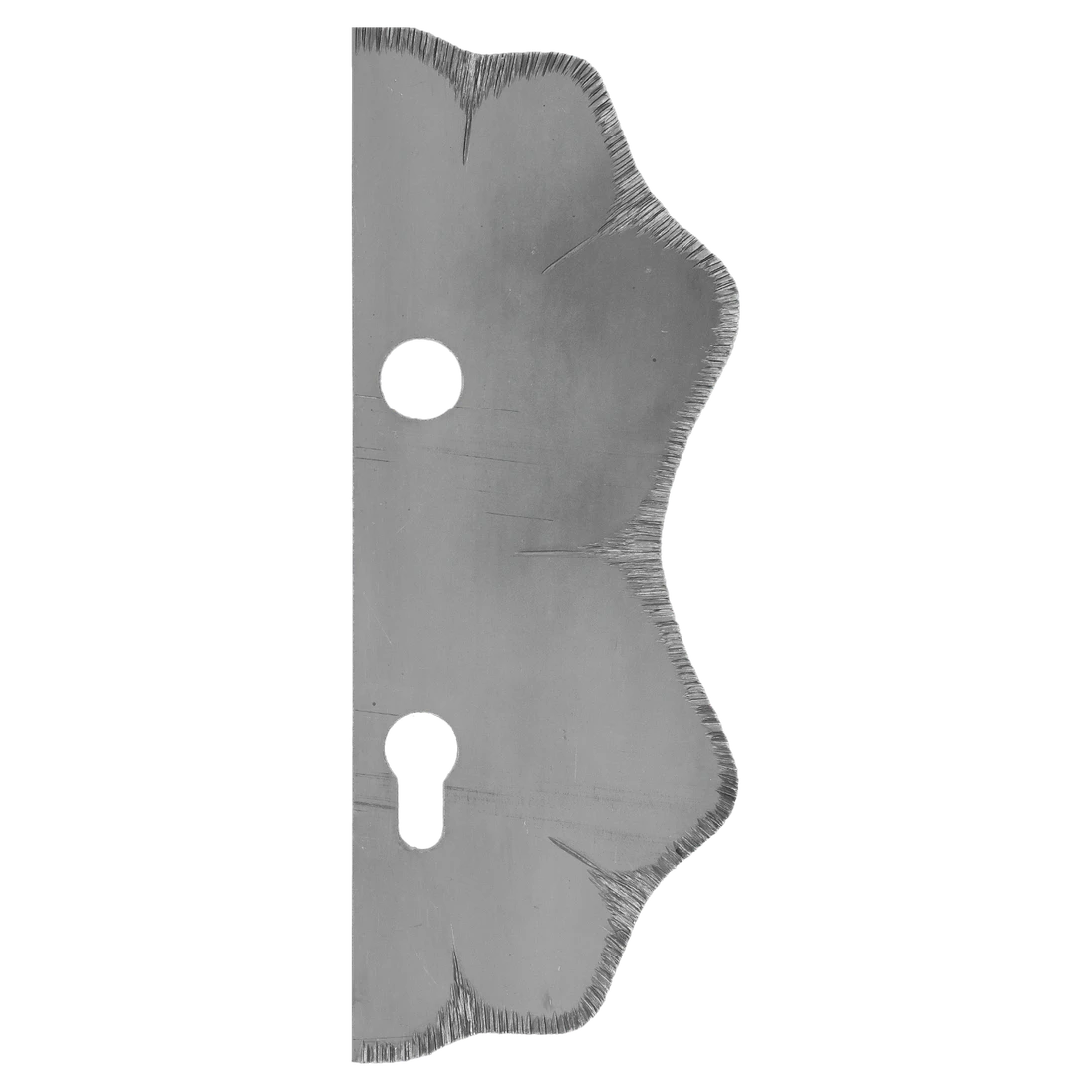 Štít 250 x 95 x 3 mm s otvormi, rozteč 90 mm, ozdobný, pravý