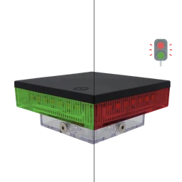 LED lampa SEMAFOR, 12/24 V na stĺpik 80 x 80/100 x 100 mm