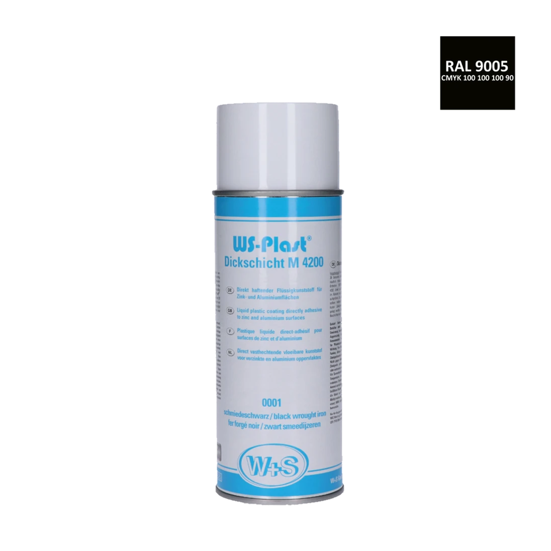 Barva RAL9005 kovářská černá 400 ml, na kov, pozink a hliník