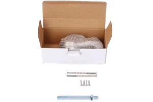 Guľa s oválnou rozetou, pevná, brúsená nerez AISI 304 - slide 1