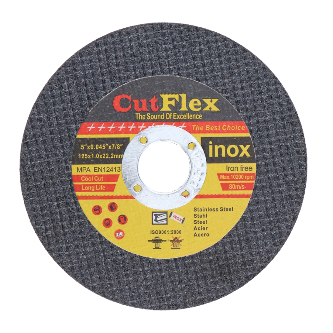 Řezný kotouč na ocel a nerez, 125 x 1 x 22,2 mm