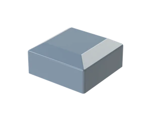 Vonkajšia krytka 80 x 80 mm, plastová PE, sivá - slide 1