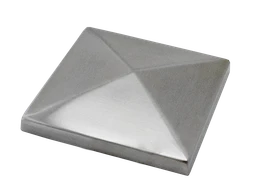 Ukončení stříška na jekl (100x100mm), broušená nerez K320 / AISI304