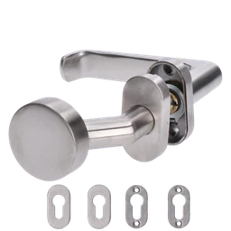 Klika (P) + koule oválná (pevná), broušená nerez AISI304