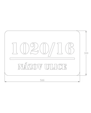 Domové číslo, vzor 005, bez povrchovej úpravy - slide 2