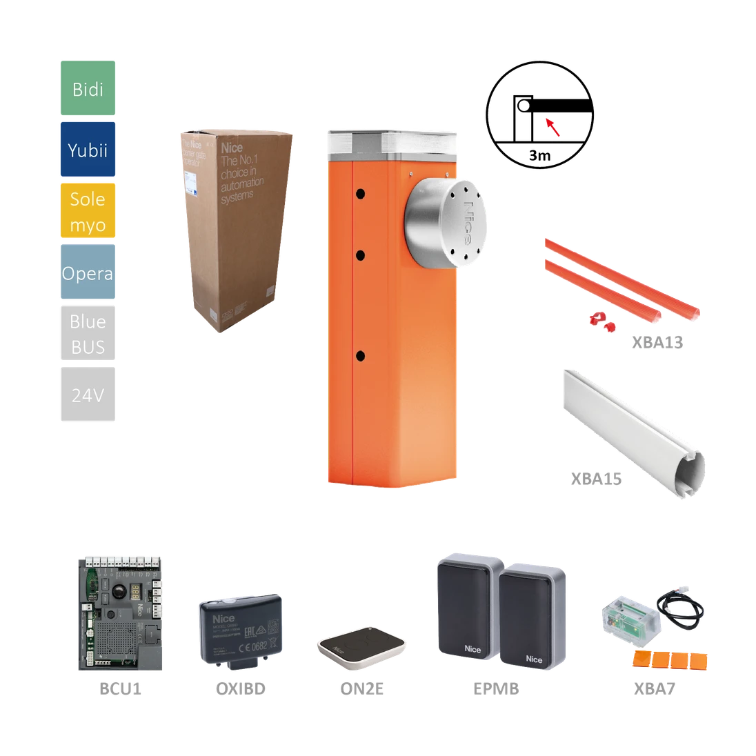 M3BAR KIT automatická závora do 3 m