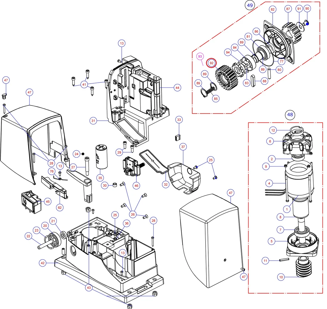 PD1094A0000 kolo prevodovky pre ROX600/1000