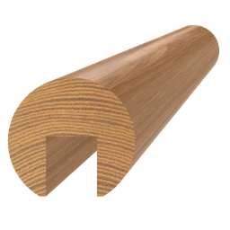 DOPREDAJ! Drevený profil ø 42 x 3000 mm (17 x 20 mm), brúsený dub
