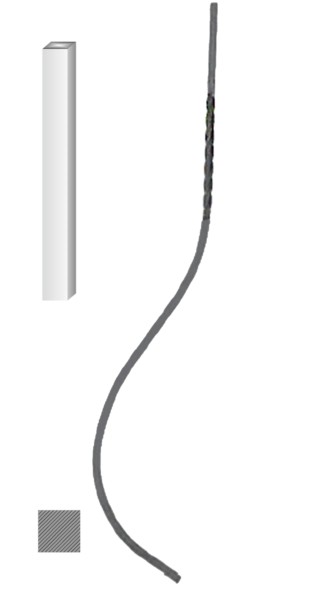 Tyč 12 x 12 mm, 1000 x 170 mm